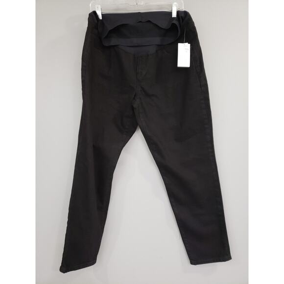 NEW SIZE 14 TALL LONG BLACK Maternity Full-Panel OG Straight Jean Pregnancy - Picture 1 of 6